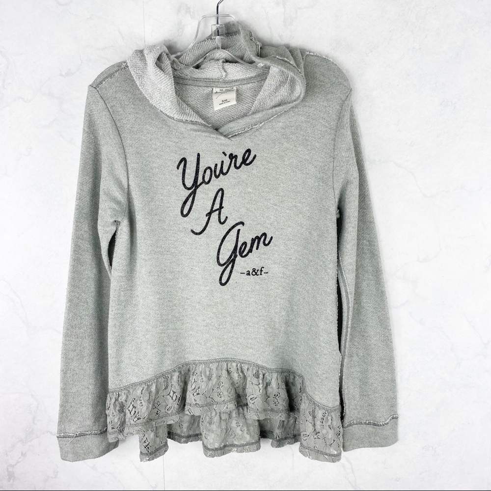 [A&F] Gray Pullover Hoodie